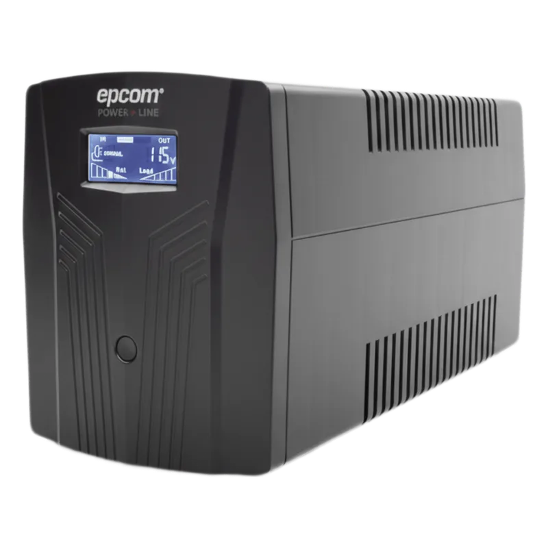 UPS de 1500VA/900W / Topología Línea Interactiva / Entrada y Salida 120 Vca/ Clavija NEMA 5-15P / 6 Tomas NEMA 5-15R EPCOM POWERLINE EPU1500LCD