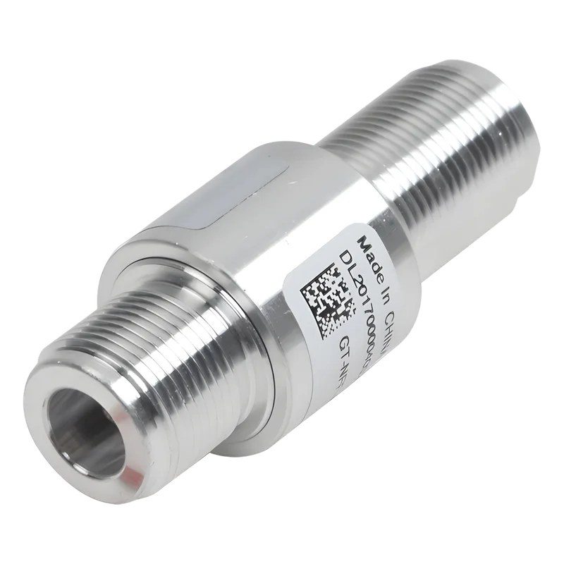 Protector Coaxial RF Tubo de Gas / DC-7 GHz / 90W / Conectores N Hembra / Bidireccional / Aluminio POLYPHASER GT-NFF-AL