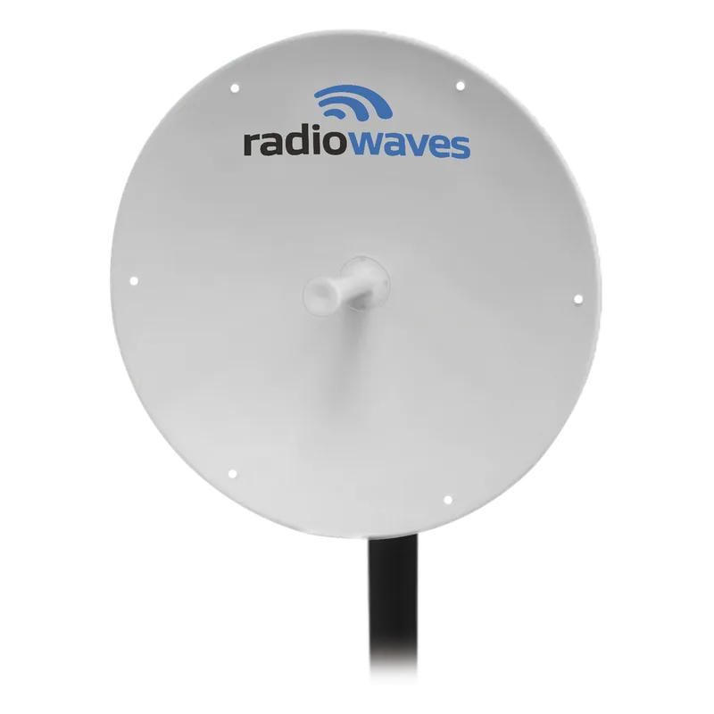 Antena Direccional, Dimensiones (3 ft), Ganancia 33 dBi, 5.25-5.85 GHz, 2 Conectores N-hembra, Incluye montaje. RADIOWAVES SPD3-5.2NS