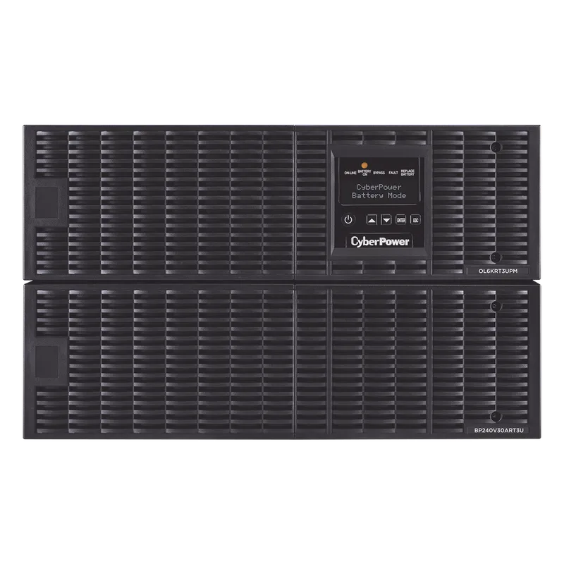 UPS de 6000 VA/5400 W, Online Doble Conversión, 200 - 240 Vac de Entrada NEMA L6-30P, Onda Senoidal Pura, Torre o Rack de 6 UR, Con 2 Tomas NEMA L6-20R y 2 NEMA L6-30R CYBERPOWER OL6000RT3U