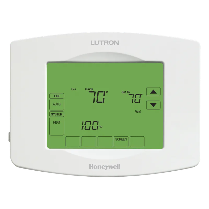 Termostato inalámbrico TouchPRO Wireless para control de calefacción y aire acondicionado, con tecnología Clear Connect, para sistemas RadioRA 2 y HomeWorks QS LUTRON ELECTRONICS LRHWLVHVAC