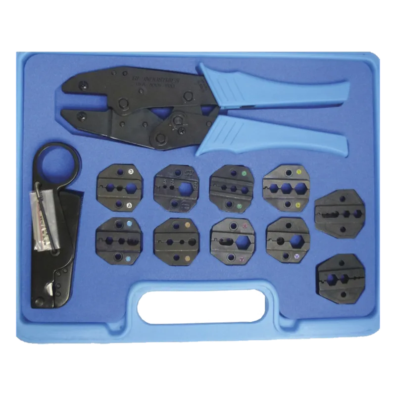 Kit en Estuche de Plástico con 10 Muelas para Instalar Conectores en Cables Coaxiales, Pinzas RFA-4005-20 y Desforradoras de Cable. RF INDUSTRIES,LTD RFA-4005-520