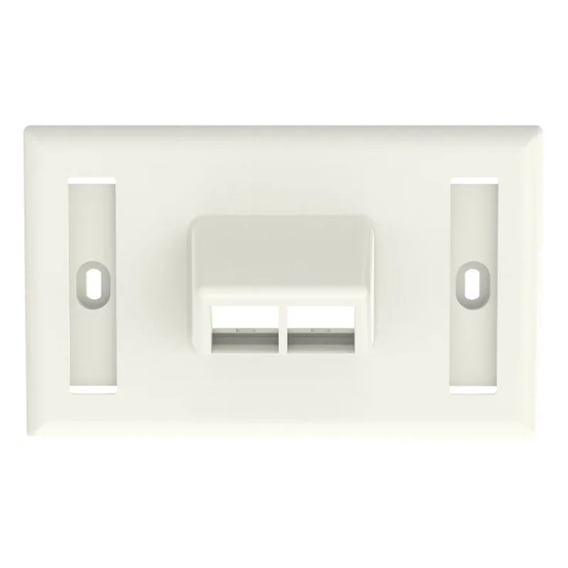 Placa de Pared Horizontal, Salida Para 2 Puertos Keystone, Con Espacios Para Etiquetas, Color Blanco Mate PANDUIT NK2HSFIWY