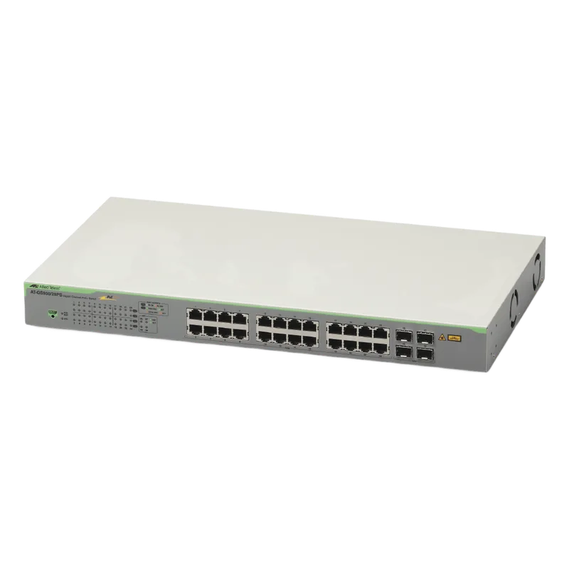 Switch PoE+ Gigabit WebSmart de 24 puertos 10/100/1000 Mbps + 4 puertos SFP Gigabit, 185 W ALLIED TELESIS AT-GS950-28PS-10
