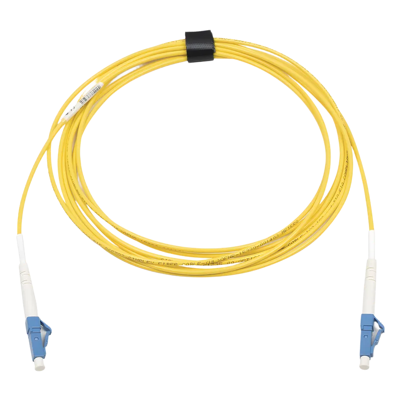 Jumper de Fibra Óptica Monomodo (OS2), XGLO, Riser, LC/UPC-LC/UPC Simplex, ONFR, Color Amarillo, 3 Metros (9.84 Pies) SIEMON FJ1-LCULCUL-03