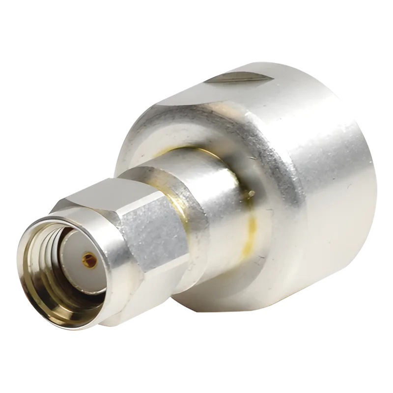 Adaptador UNIDAPT Hembra a SMA Macho Inverso. Plata / Oro / Teflón. RF INDUSTRIES,LTD PT-4000-133