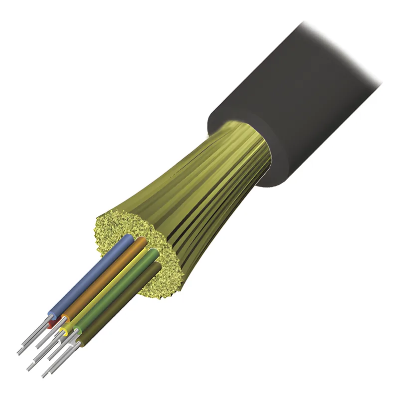 Cable de Fibra Óptica de 6 Hilos, Interior/Exterior, Tight Buffer, No Conductiva (Dieléctrica), Riser, Multimodo OM3 50/125 Optimizada, 1 Metro (3.28 Pies) SIEMON 9GD5R006D-T301A