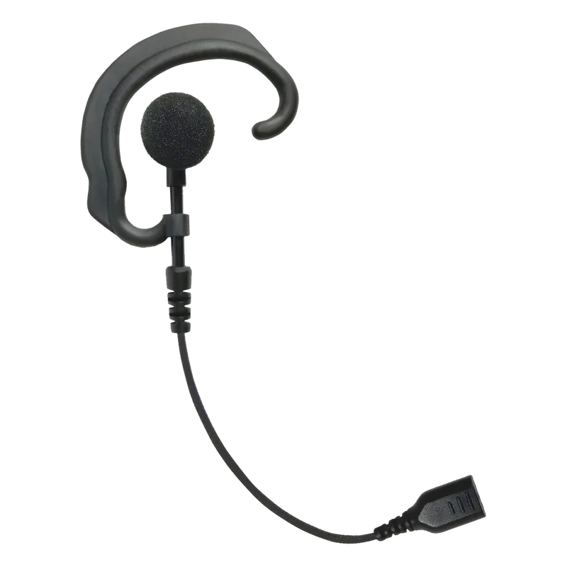 Auricular de gancho para el oído (RESPONDER) con cable de fibra trenzada y conector SNAP. Requiere micrófono de solapa de 1 o 2 hilos de la Serie SNAP. PRYME SNP-EH