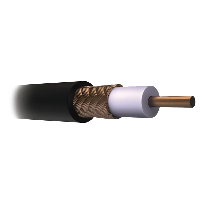 Cable Coaxial RG11/U, 305 Metros (1000 Pies), Bobina de 305 Metros (1000 Pies) Color Negro, AWG 14 Aislamiento Espumado, Blindaje de Aluminio al 60%, Aplicación Intemperie para Video Vigilancia VIAKON JV44