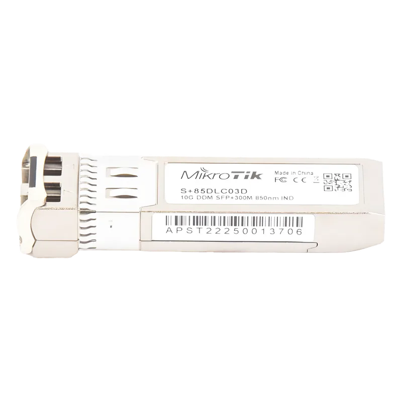 Transceptor MiniGbic SFP+ 10G LC Duplex para fibra Multi Modo 300mts MIKROTIK S+85DLC03D