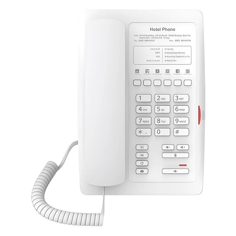 Teléfono IP para Hotelería, profesional con 6 teclas programables para servicio rápido (Hotline), plantilla personalizable con PoE FANVIL H3-WHITE