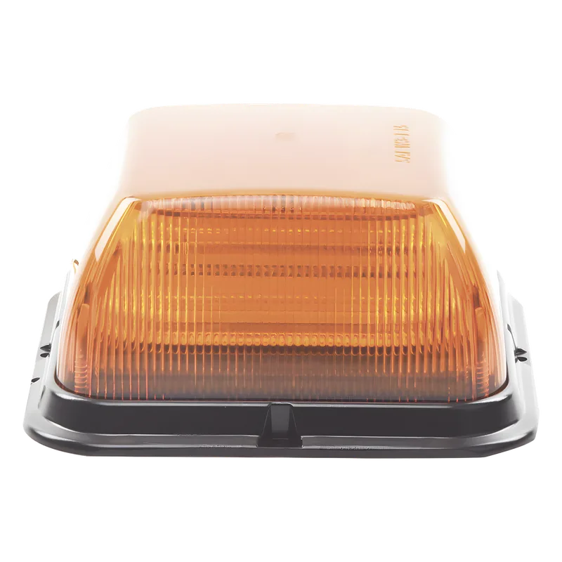 Baliza LED Cuadrada, base de polipropileno reforzado, perfil medio, 12-24 VCC, 24 patrones de destellos, ámbar ECCO EB7185AAA