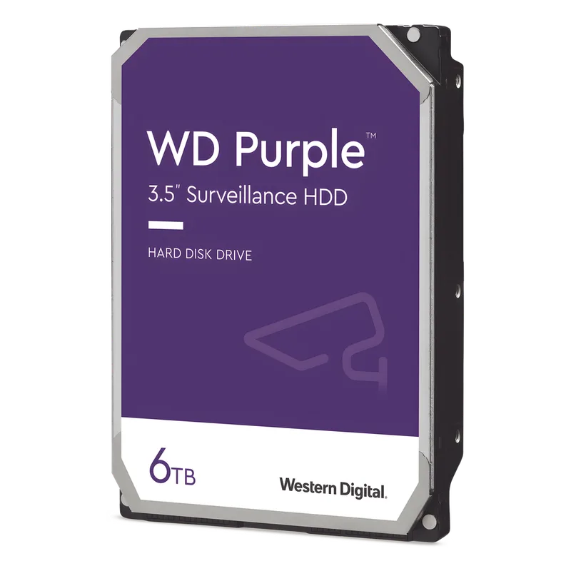 Disco Duro PURPLE de 6TB / 3 AÑOS DE GARANTÍA / Para Videovigilancia Western Digital (WD) WD62PURZ