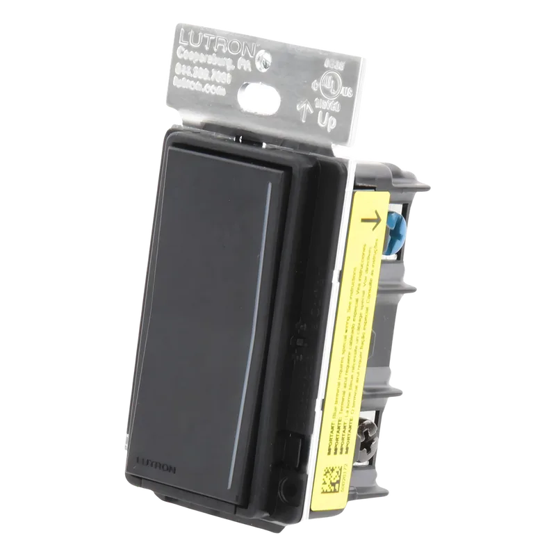 Atenuador auxiliar Sunnata de pared para control de 3 vías o escalera, 120 V, compañero cableado del atenuador principal del sistema RadioRA 3, color negro mate (Midnight) LUTRON RADIORA 3 RRSTRDMN