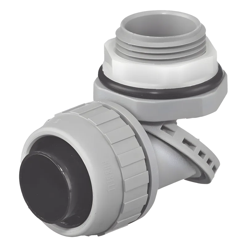 Conector Multi Posición de Nylon de 1" para Tubería Liquidtight Polytuff. HUBBELL HUB-PS1009-NGY