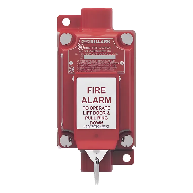 Estación de alarma contra incendios con activación por anillo de tracción / 3/4 pulgadas / 2NO/2NC. HUBBELL KILLARK HUB-XAL-458