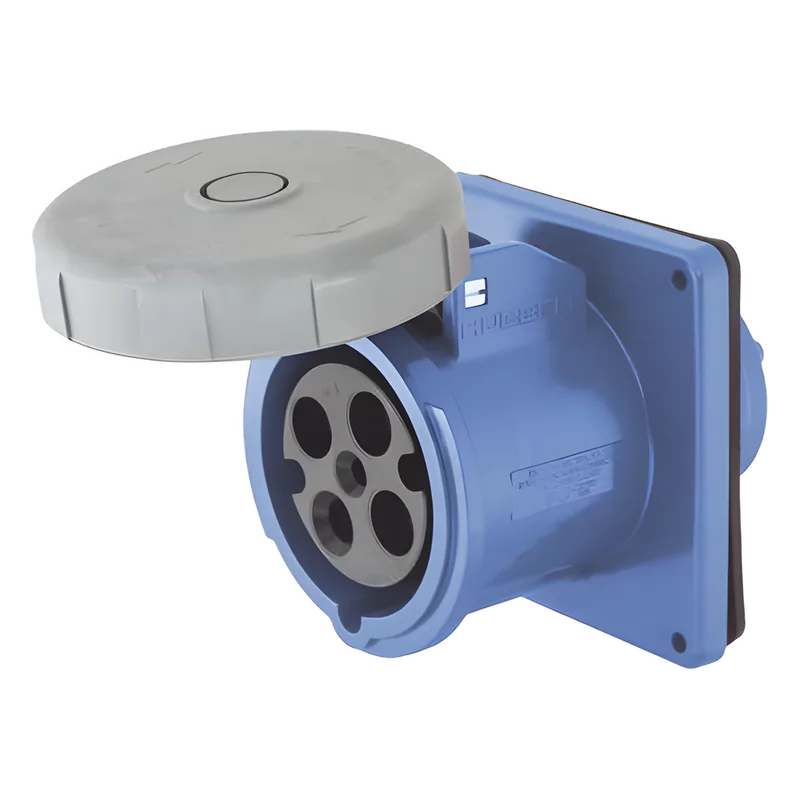 Receptáculo Hembra Pin and Sleeve Trifásico / 60 A 250 VCA 3 Fases / 3 Polos 4 Hilos / Hermético / Grado Industrial. HUBBELL HUB-HBL-460-R9W