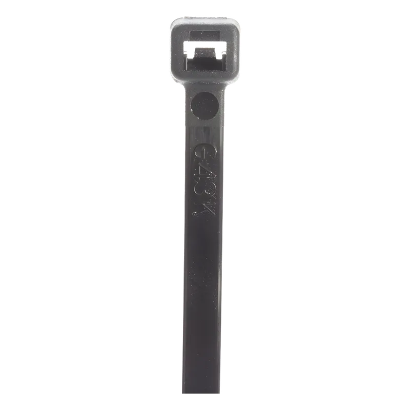 Cincho STRONGHOLD, 430 mm largo x 4.8mm ancho, Tensión 50 lb (222 N) Nylon 6,6 Color Negro, Paquete de 1000 Piezas PANDUIT S17-50-M0