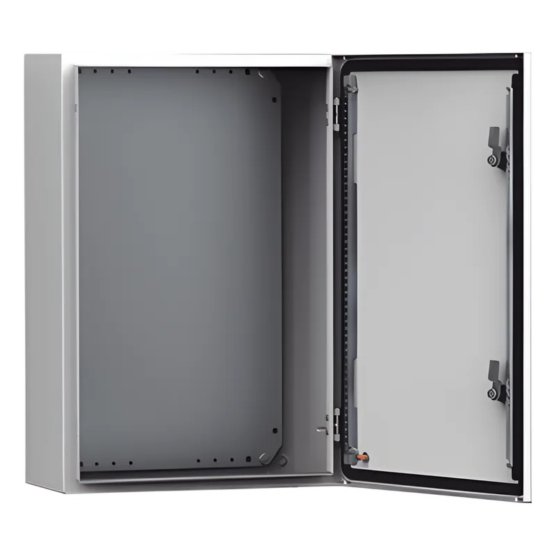 Gabinete de Uso Exterior MAS 600 x 600 x 400 mm NEMA 4/12/13; IP66; IK10 de Acero Dulce 1.5 mm con Platina de Montaje Incluida Color Gris Claro HOFFMAN MAS0606040R5