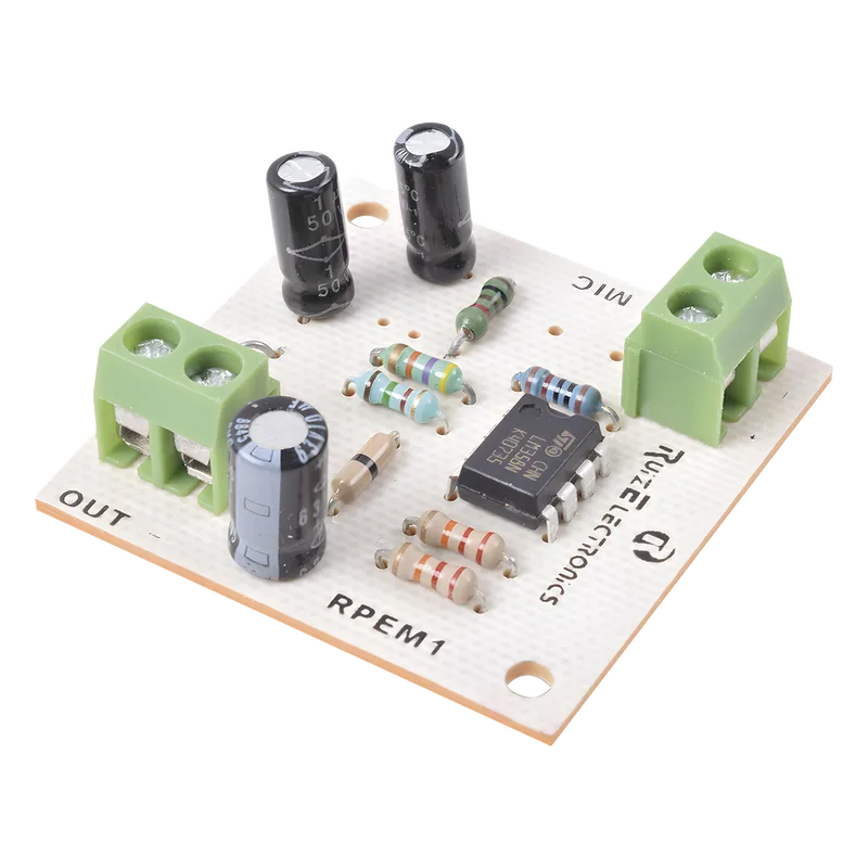Tarjeta Preamplificadora para Micrófono Electret. Ruiz Electronics RPEM1