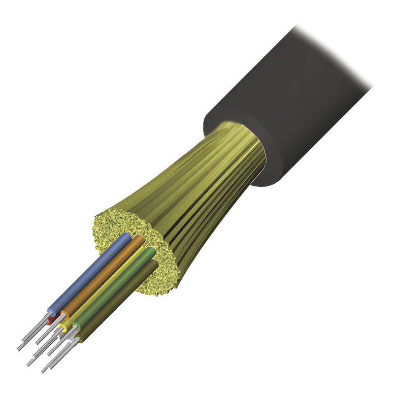 Cable de Fibra Óptica de 4 Hilos, Interior/Exterior, Tight Buffer, No Conductiva (Dieléctrica), Plenum, Monomodo OS2, 1 Metro (3.28 Pies) SIEMON 9GD8P004C-E201A