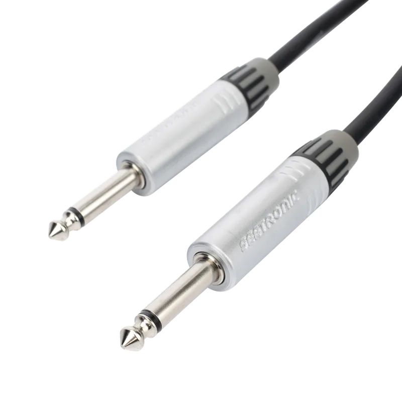 Cable de Audio | Plug 1/4 in a Plug 1/4 in Stereo | Carcasa Cromada | Conectores Seetronic | Longitud 3m COSMICONN CMC-PS-PS-L-3M