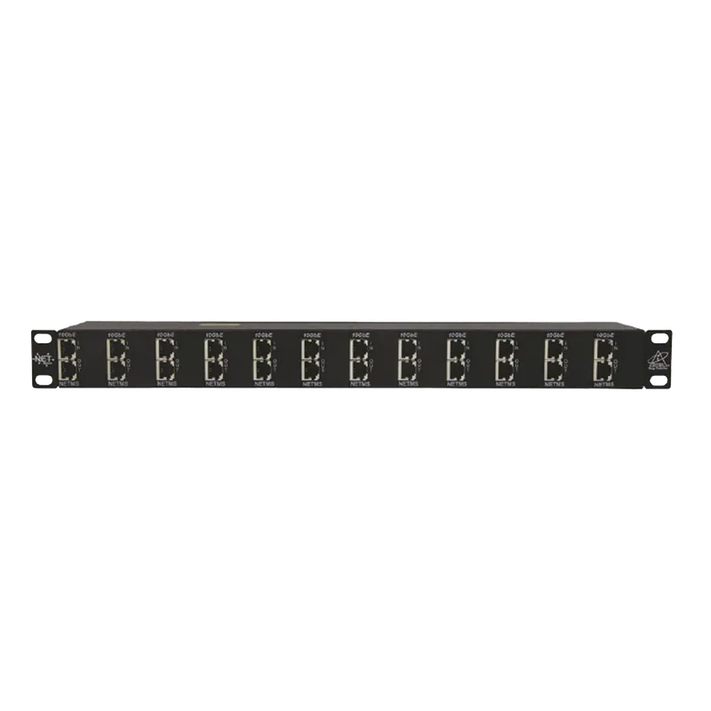 Protector Rack 12 Puertos / RJ45 / 10 GbE / PoE y PoE+ / CAT5e CAT6 CAT6A DITEK DTK-RM12NETS