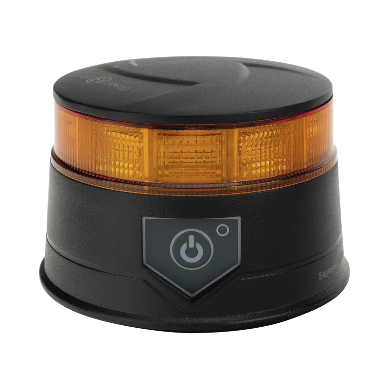 Baliza LED Recargable, Compacta y Discreta, Color Ámbar, Con Montaje Magnético y de Succión ECCO EB5200A