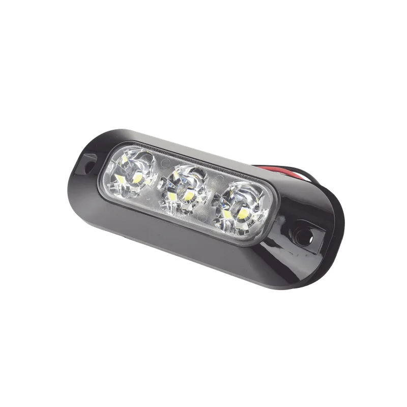 Luz Auxiliar de 3 LED, Blanco, Lente Transparente ECCO ED3703C