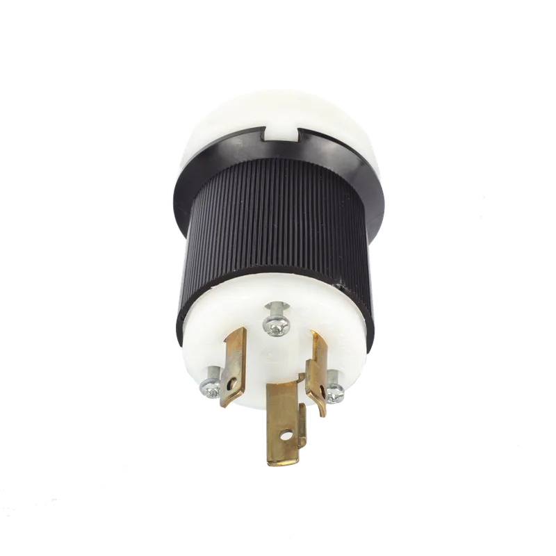 Clavija Industrial con Bloqueo de Media Vuelta / 30 A 250 V CA / 2 Polos 3 Hilos / Color Blanco y Negro / Nema L6-30P. HUBBELL HUB-HBL-2621