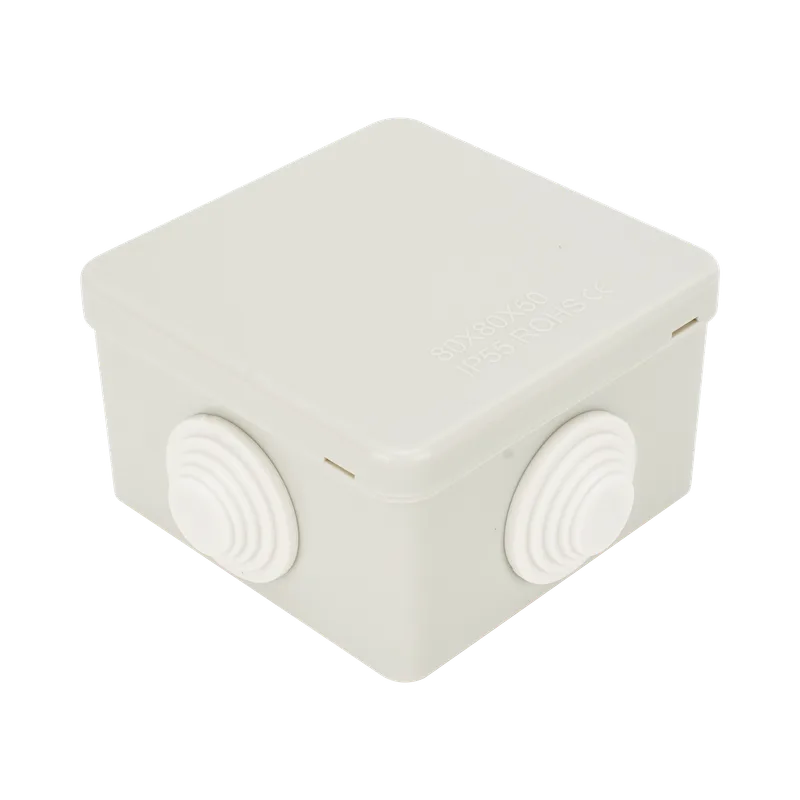 Caja de Derivación-Conexión para Exterior IP55 con 4 Entradas / 80 x 80 x 50 mm (3.1 x 3.1 x 2 in) / Sellado Seguro con Empaque + 4 Tornillos / Resiste Agua, Polvo y Sol Directo LINKEDPRO LP-WBX-80