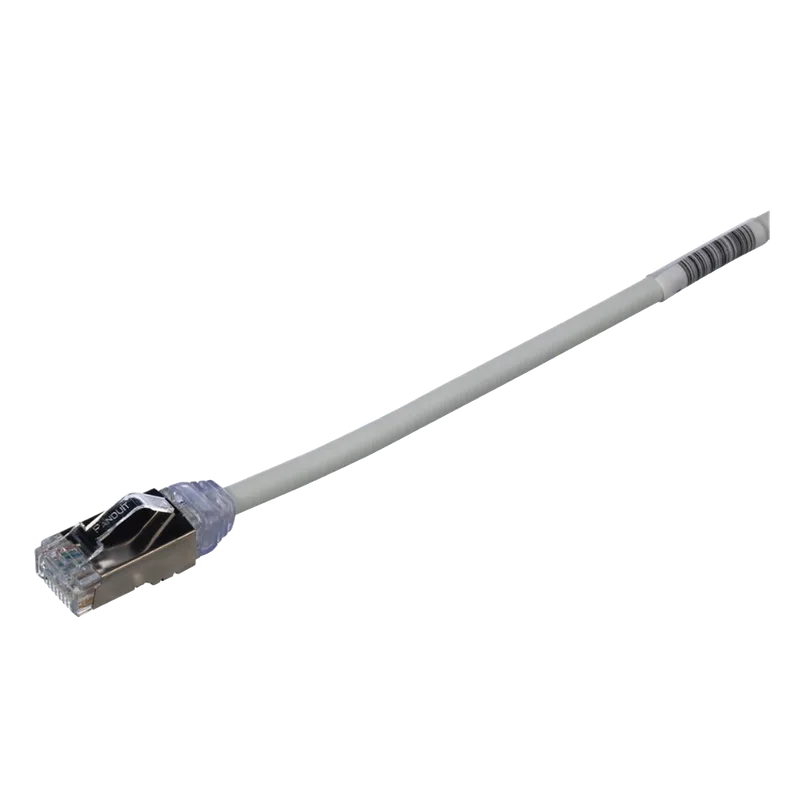 Patch Cord Cat6A, Diametro Reducido 28 AWG, Blindado S/FTP, CM/LS0H, 2 Metros (6.56 Pies), Color Gris PANDUIT STP28X2MIG