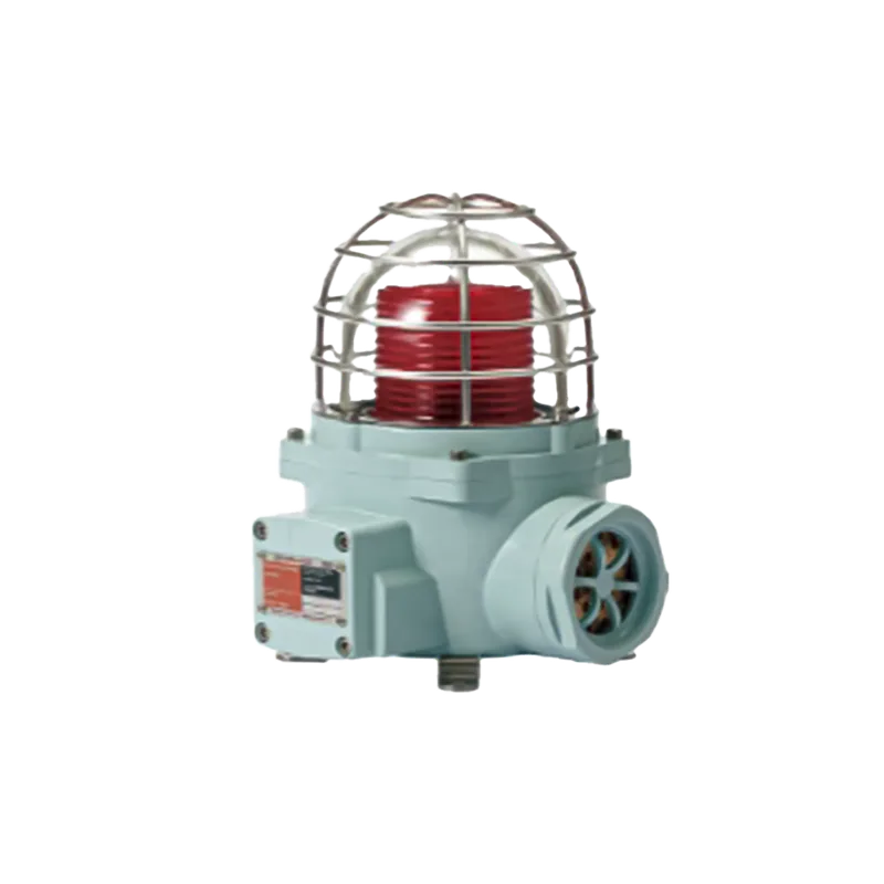 Señal Luminosa Giratoria Antiexplosión con Sirena / LED o Bombilla / Ex db IIC T6 Gb / IP66 / Zonas 1 y 2 / -40°C a +60°C / AC/DC 12-230V / Aluminio y Acero Inoxidable QLIGHT SNESL-120-R-ATEX