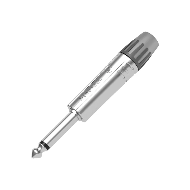 Conector 1/4 | Mono | Carcasa Cromada Perla | Contacto Niquelado | cable OD 4-7 mm SEETRONIC MP2X