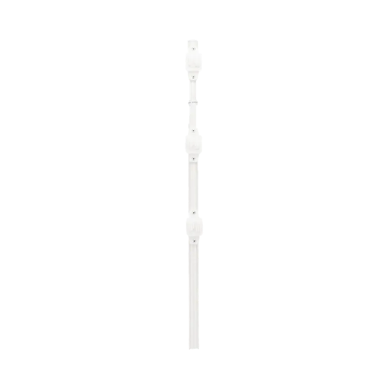Poste de Paso / Tubo de Acero Galvanizado / Diámetro 1" / Longitud 75 cm / 3 Aisladores / Pintura Blanca / Peso 0.5 KG SFIRE SF-POST-3W