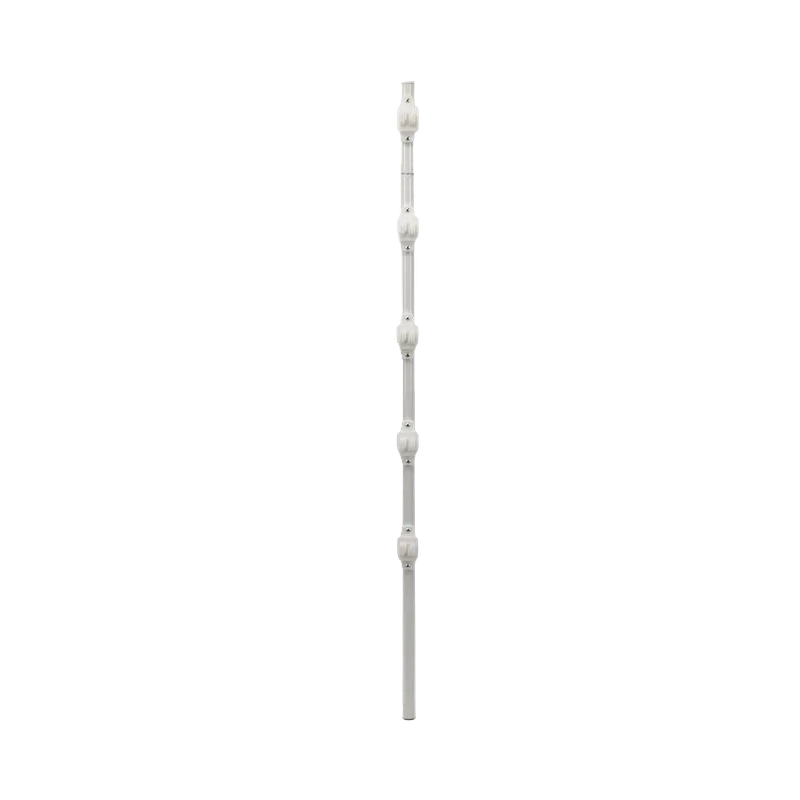 Poste de Paso / Tubo de Acero Galvanizado / Diámetro 1" / Longitud 120 cm / 5 Aisladores / Color Blanco/ Peso 0.9 KG SFIRE SF-POST-5W