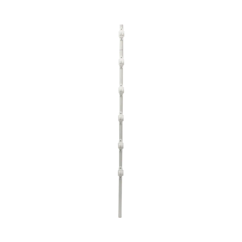 Poste de Paso / Tubo de Acero Galvanizado / Diámetro 1" / Longitud 140 cm / 6 Aisladores / Color Blanco / 1 KG SFIRE SF-POST-6W