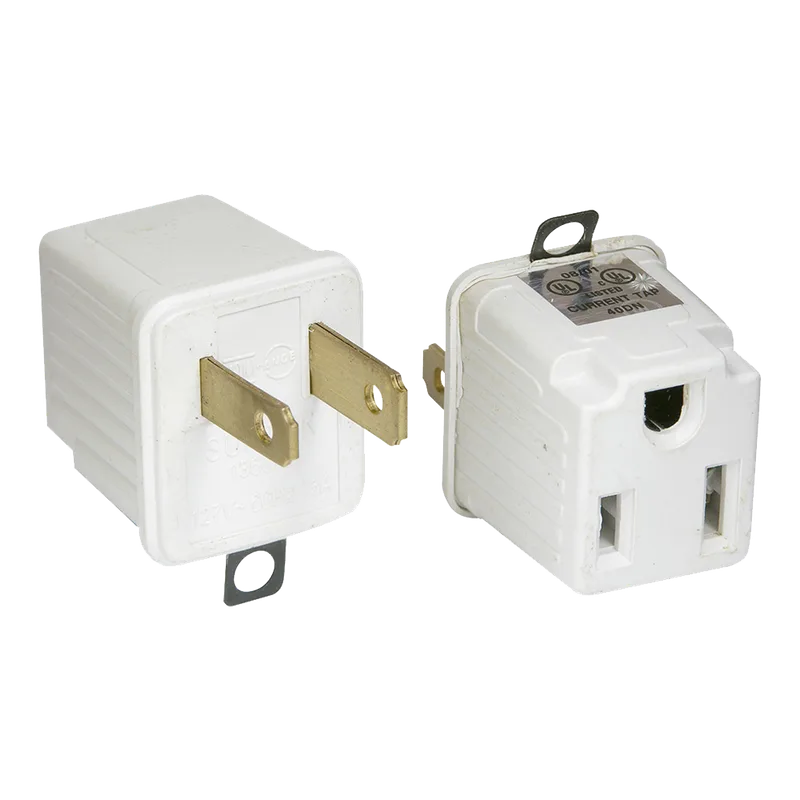 Adaptador clavija de aterrizado a polarizado 2 piezas ABS SURTEK SYS-136074