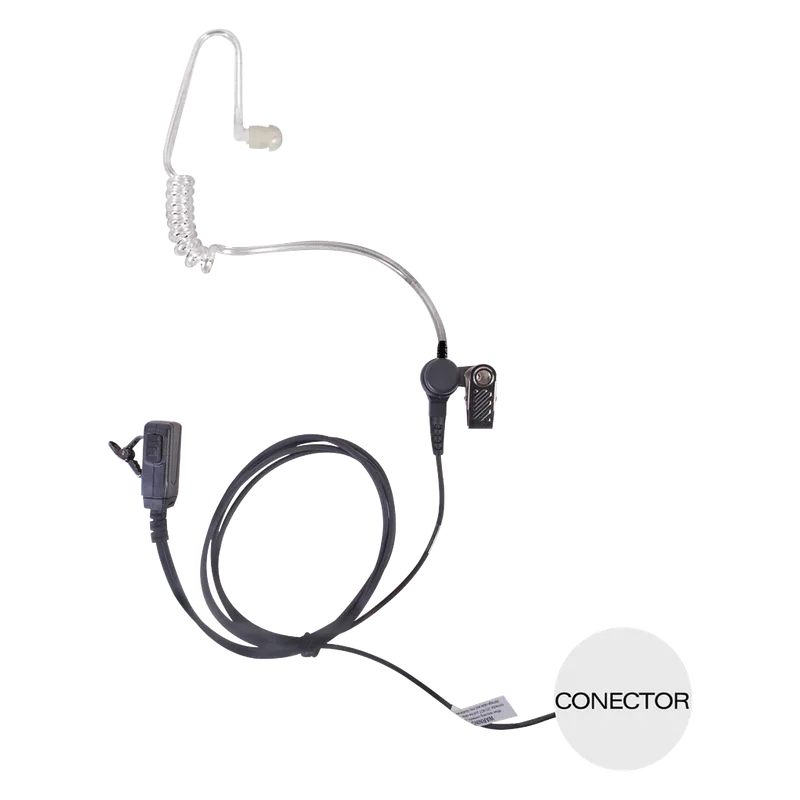 Micrófono - audífono de tubo acústico transparente de grado médico con conector de 3.5mm para KENWOOD Y ABELL TXPRO TX-EHK04AV2