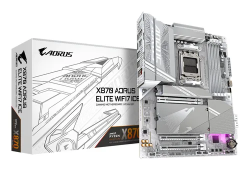 TARJETA MADRE GIGABYTE ATX X870 A ELITE WF7 64 GB DDR5 AM5 Para AMD X870 A ELITE WF7 ICE
