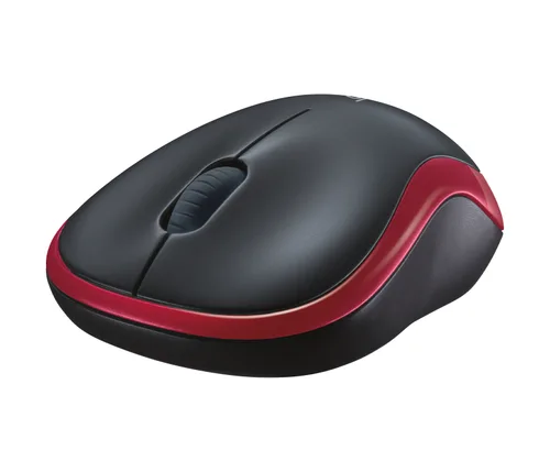 Mouse LOGITECH M185 - Rojo, 3 botones, RF inalámbrico, Óptico, 1000 DPI 910-003635