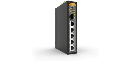 Switch Industrial PoE+ No-Administrable de 5 Puertos 10/100/1000 Mbps (4 Puertos son PoE+) + 1 puertos SFP, 90 W ALLIED TELESIS AT-IS130-6GP-80
