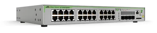 Switch Administrable CentreCOM GS970M, Capa 3 de 24 Puertos 10/100/1000 Mbps + 4 SFP Gigabit ALLIED TELESIS AT-GS970M/28-10