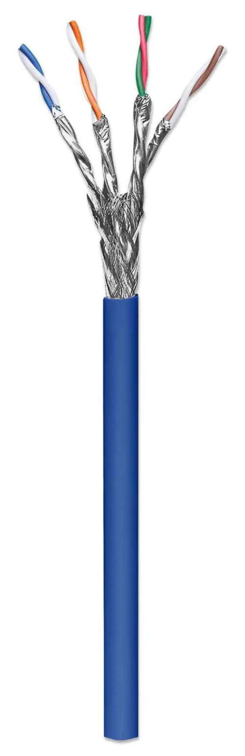 Bobina,Intellinet,705042, Cat 6A Sftp 305M Solida Azul, 100% Cobr