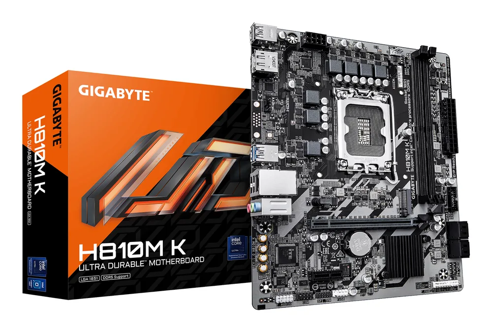 Tarjeta Madre Gigabyte Micro Atx H810M K - DDR5, S-1851, 128 GB, para Intel 64 GB