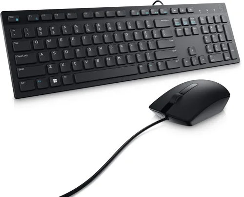 Kit de Teclado y Mouse Óptico DELL KM300C (580-AKKW) - Alámbrico, USB 2.0, Negro, Español 1000 DPI