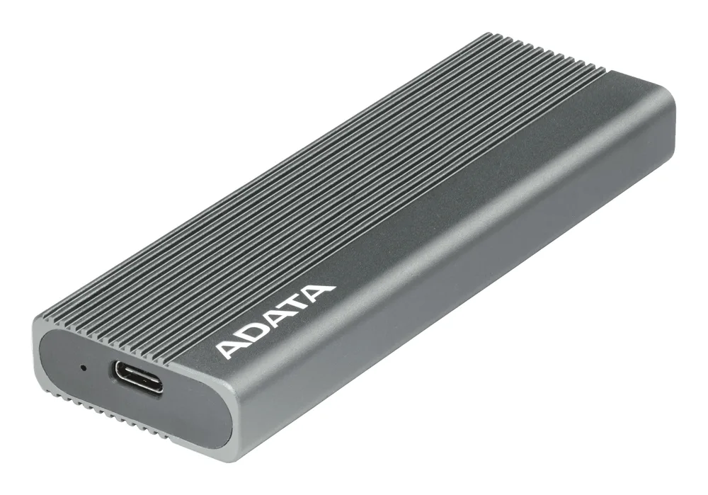 Gabinete externo para SSD ADATA EC680 para SSD M.2 PCIe - USB 3.2 Gen 2 Type-C (USB 10Gbps) . EC680-CCGY Gris