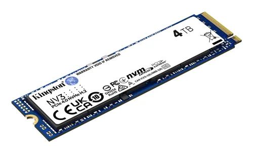 Unidad de Estado Solido Kingston NV3 4TB M.2 2280 Nvme Pcie Gen 4X4 R.6000MB/S W.5000MB/S Kingston Technology 4 TB SNV3S/4000G