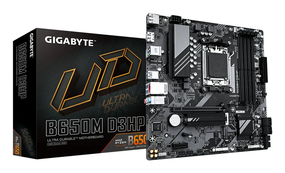 Motherboards GIGABYTE B650M D3HP - DDR5-SDRAM, 192 GB, AMD, Zócalo AM5, Micro ATX