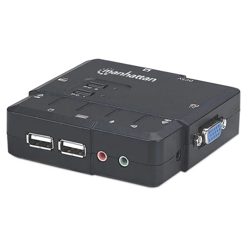 Switch Kvm ,Manhattan,151252, Desktop USB 2:1 Con Cables+Aud